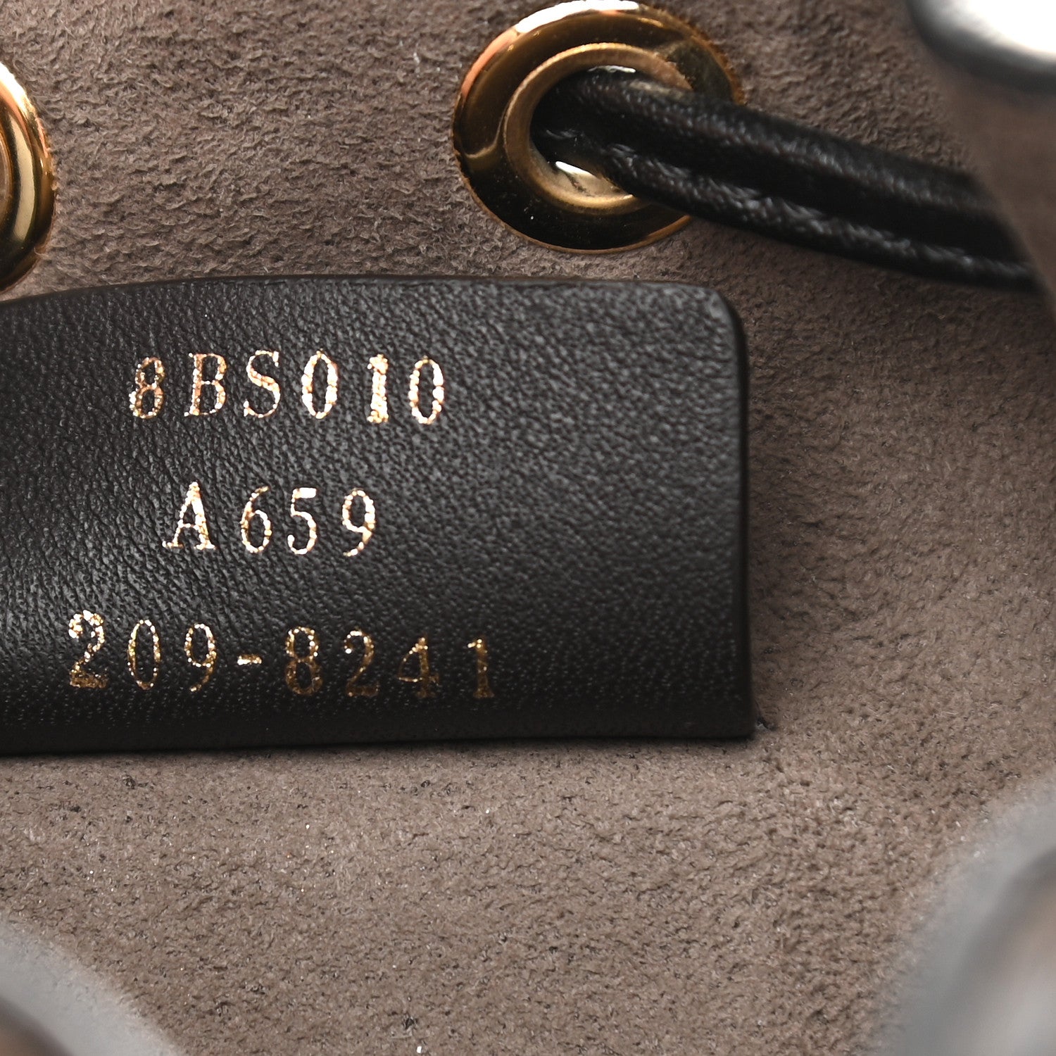 Fendi Vitello Liberty F is Fendi Bi-Color FF 1974 Embossed Mini Mon Tresor Bucket Bag Maya Black 7 of 9