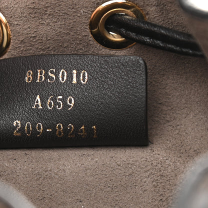 Fendi Vitello Liberty F is Fendi Bi-Color FF 1974 Embossed Mini Mon Tresor Bucket Bag Maya Black 7 of 9