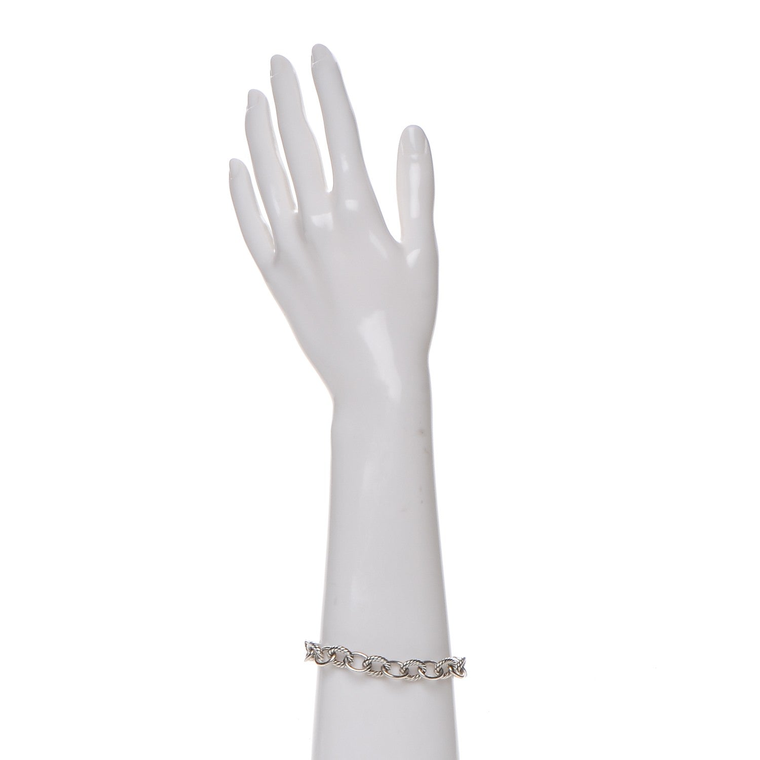 David Yurman Sterling Silver 10mm Medium Oval Link Bracelet 2 of 6