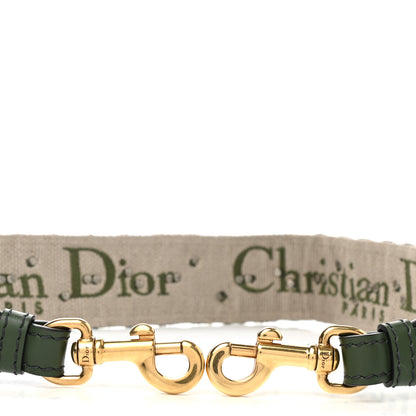 Christian Dior Oblique Studded Shoulder Strap Green Multicolor 4 of 5