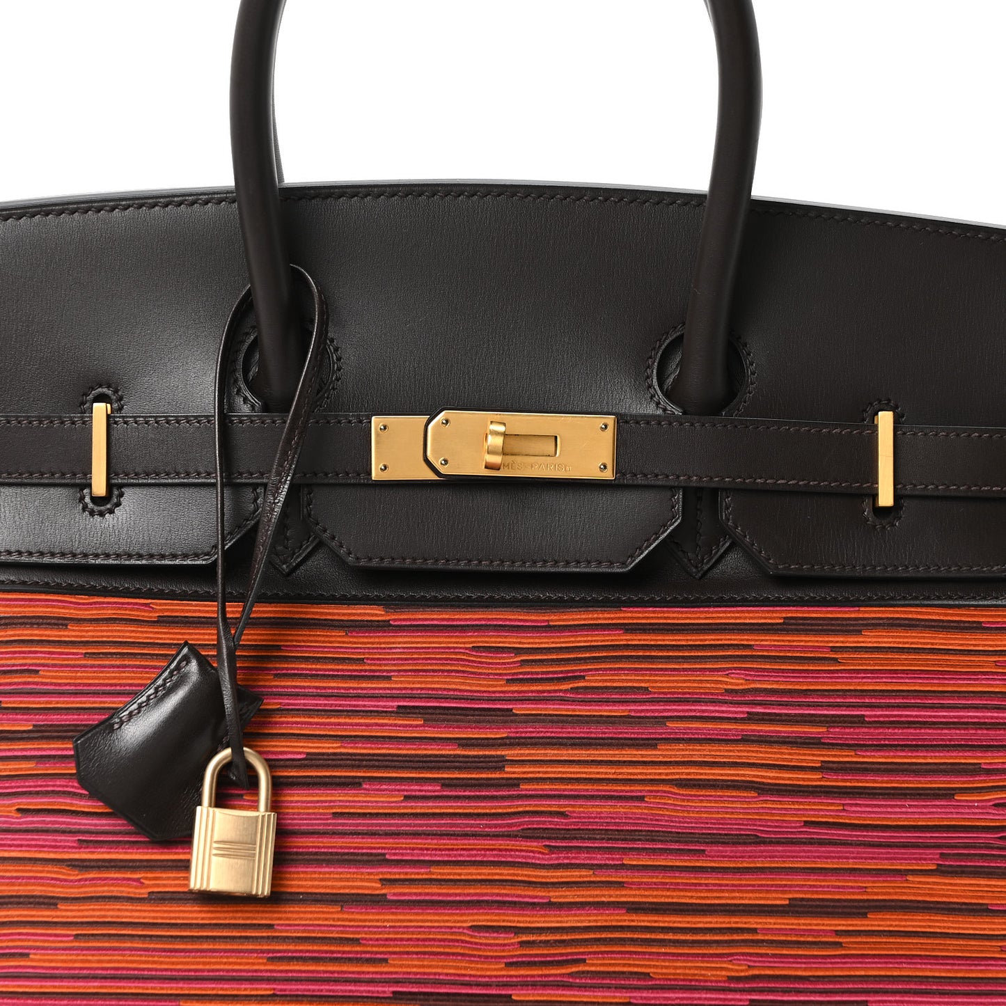 Box Vibrato Birkin 35 Havane Orange Fuchsia