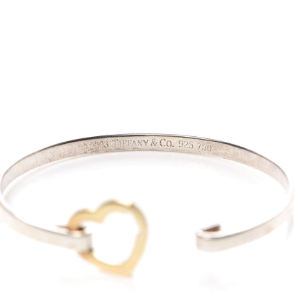 Tiffany Sterling Silver 18K Yellow Gold Heart Buckle Bracelet 4 of 4