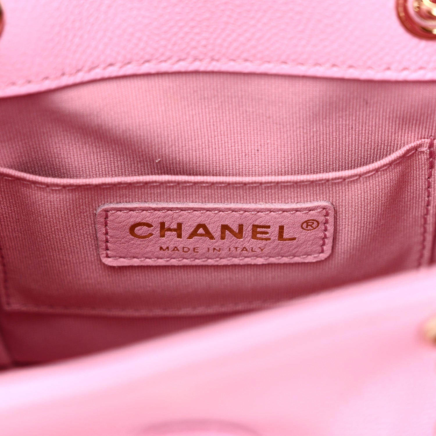 Chanel Shiny Caviar Quilted Small Duma Pockets Drawstring Backpack Lilac 6 of 12