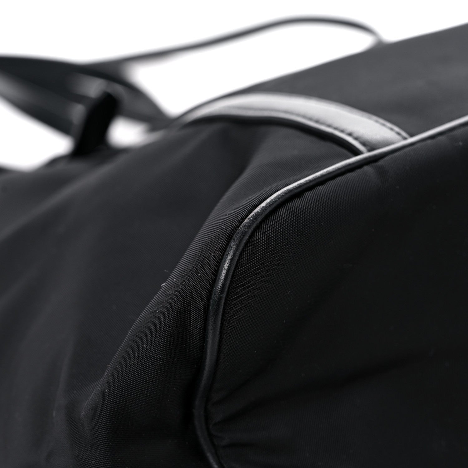 Prada Tessuto Nylon Calfskin Shopping Tote Black 7 of 12
