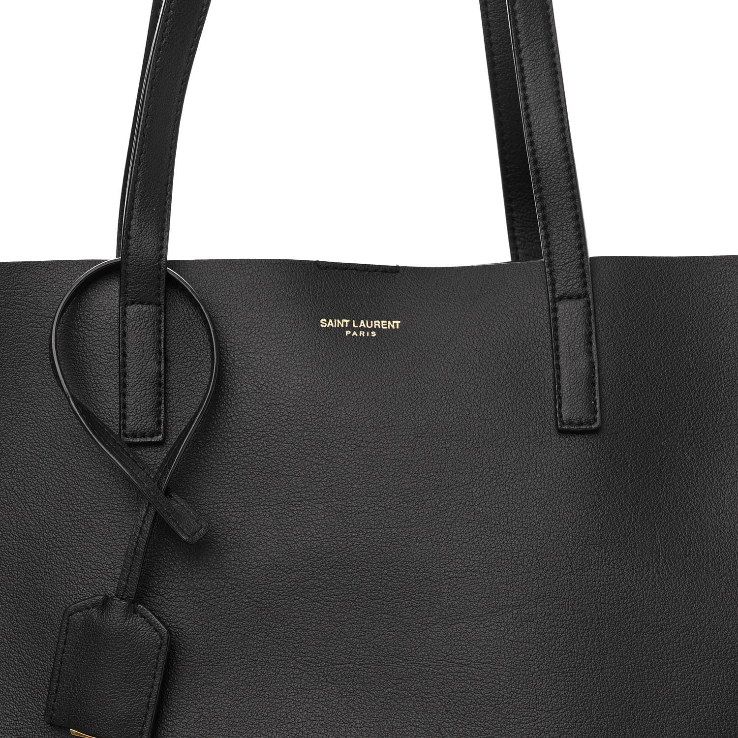Saint Laurent Calfskin Large Shopping Tote Black 7 of 9