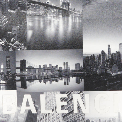 Balenciaga Calfskin New York Skyline Logo Ville Zip Pouch M Black 8 of 8