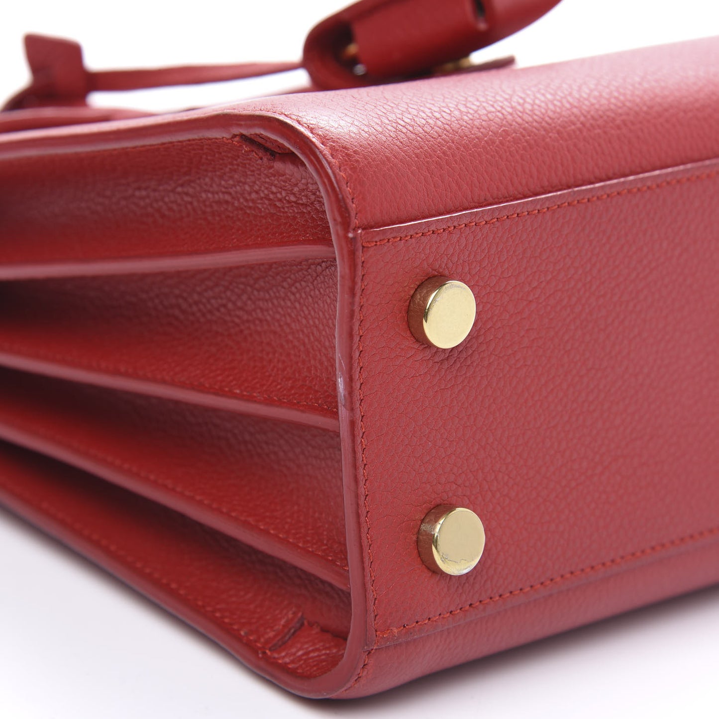 Grained Calfskin Nano Sac De Jour Lipstick Red
