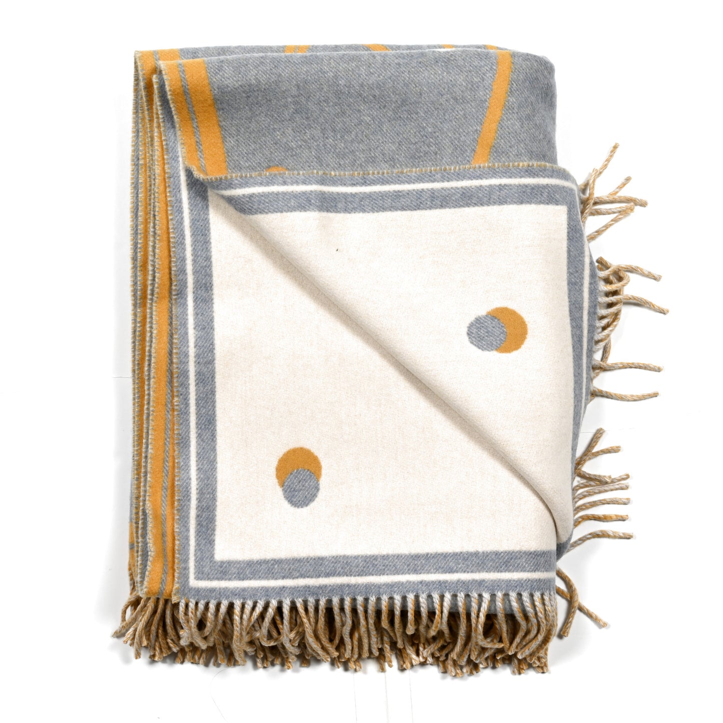 Merinos Wool Cashmere Cheval Cabriolet Blanket Galet