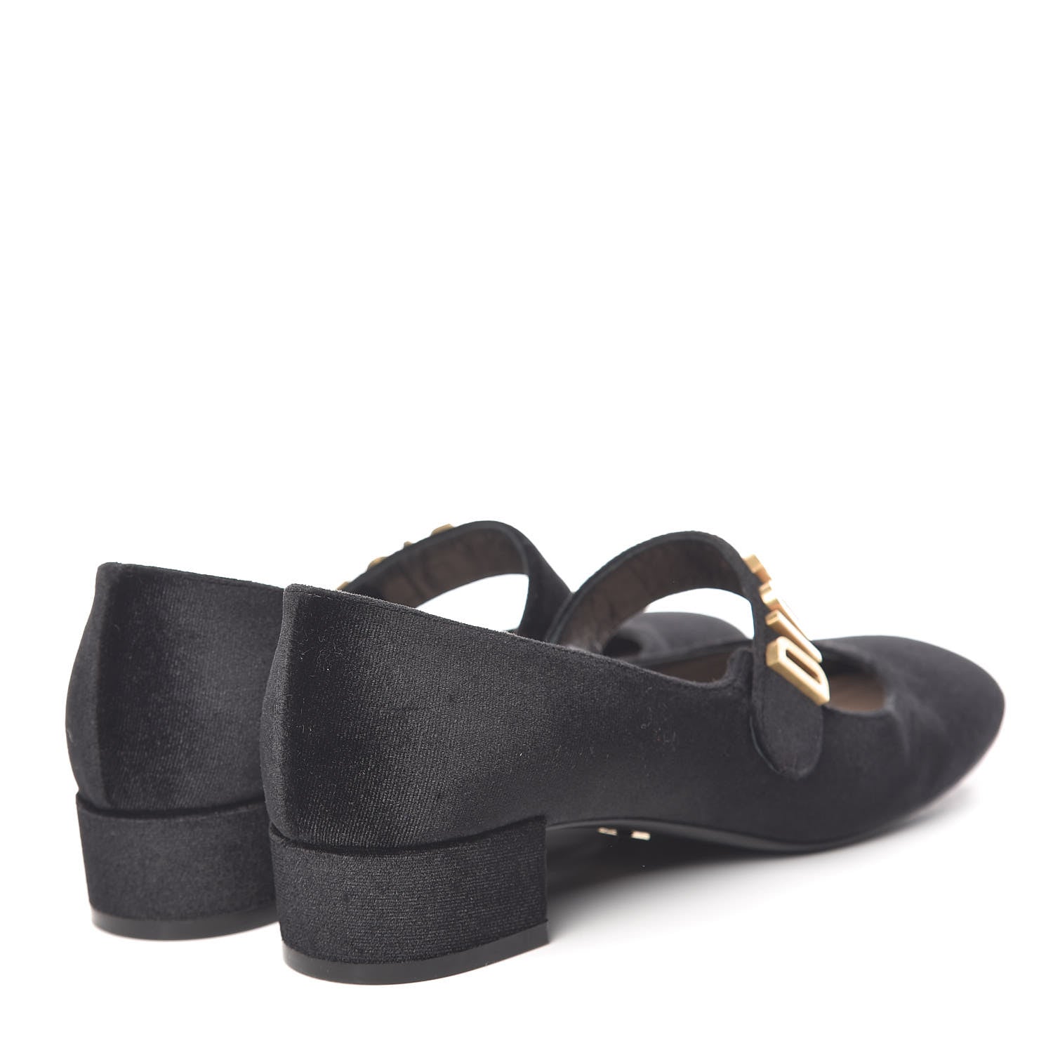 Christian Dior Velvet Baby-D Ballet Pumps 36 Black 4 of 12
