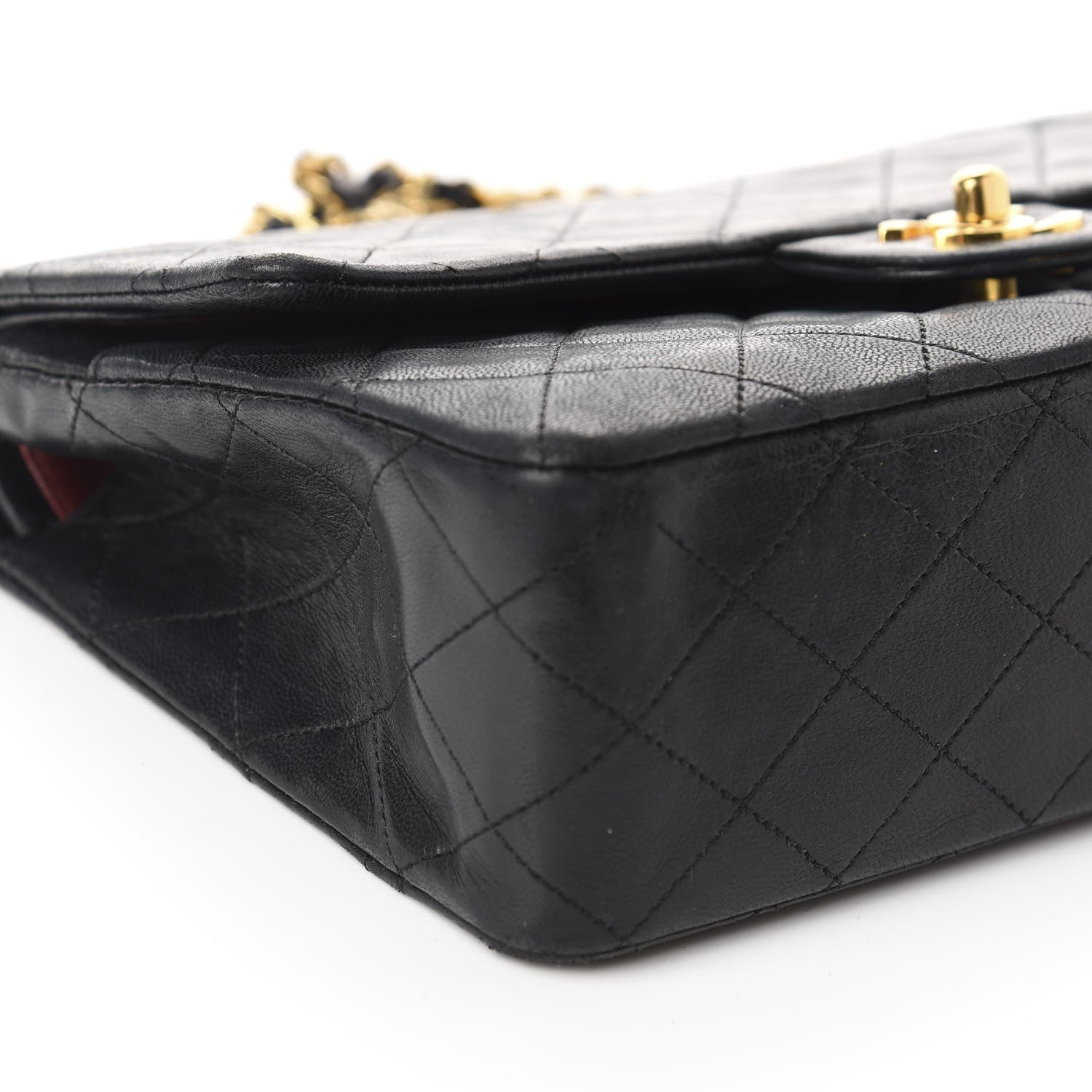 Chanel Lambskin Quilted Medium Double Flap Black 6 of 12