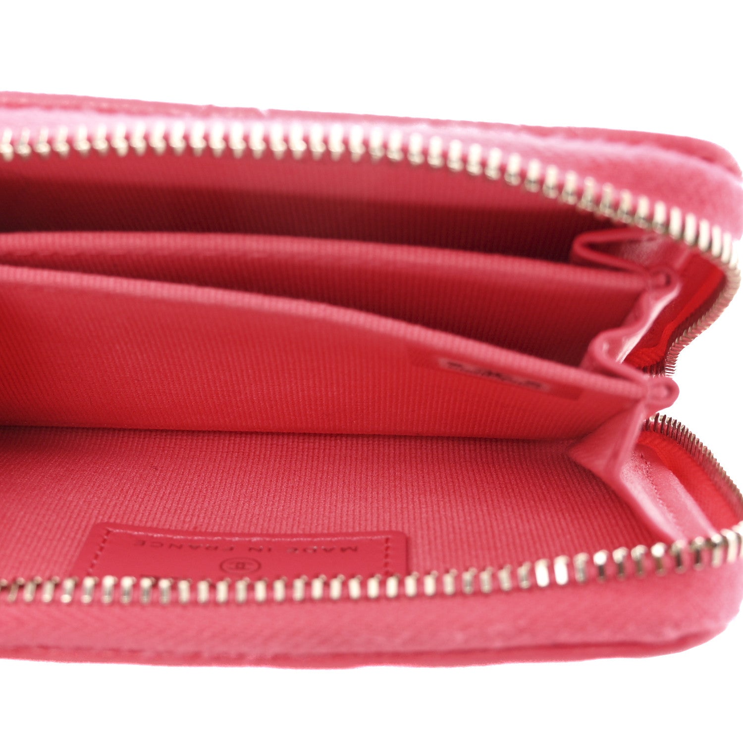 Chanel Caviar Quilted Zip Coin Purse Pink 7 of 9