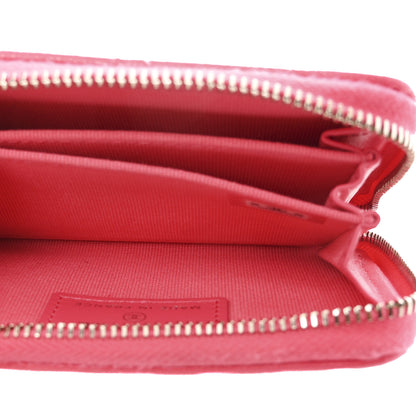 Chanel Caviar Quilted Zip Coin Purse Pink 7 of 9