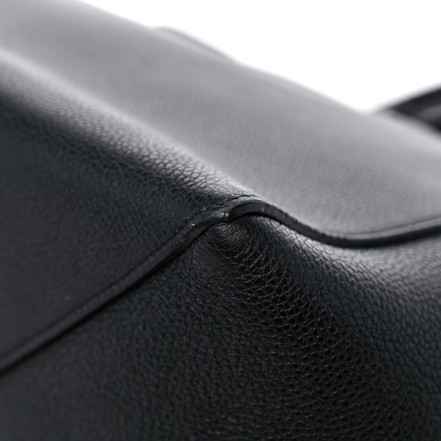 Celine Soft Grained Calfskin Small Belt Cabas Phantom Black 9 of 13