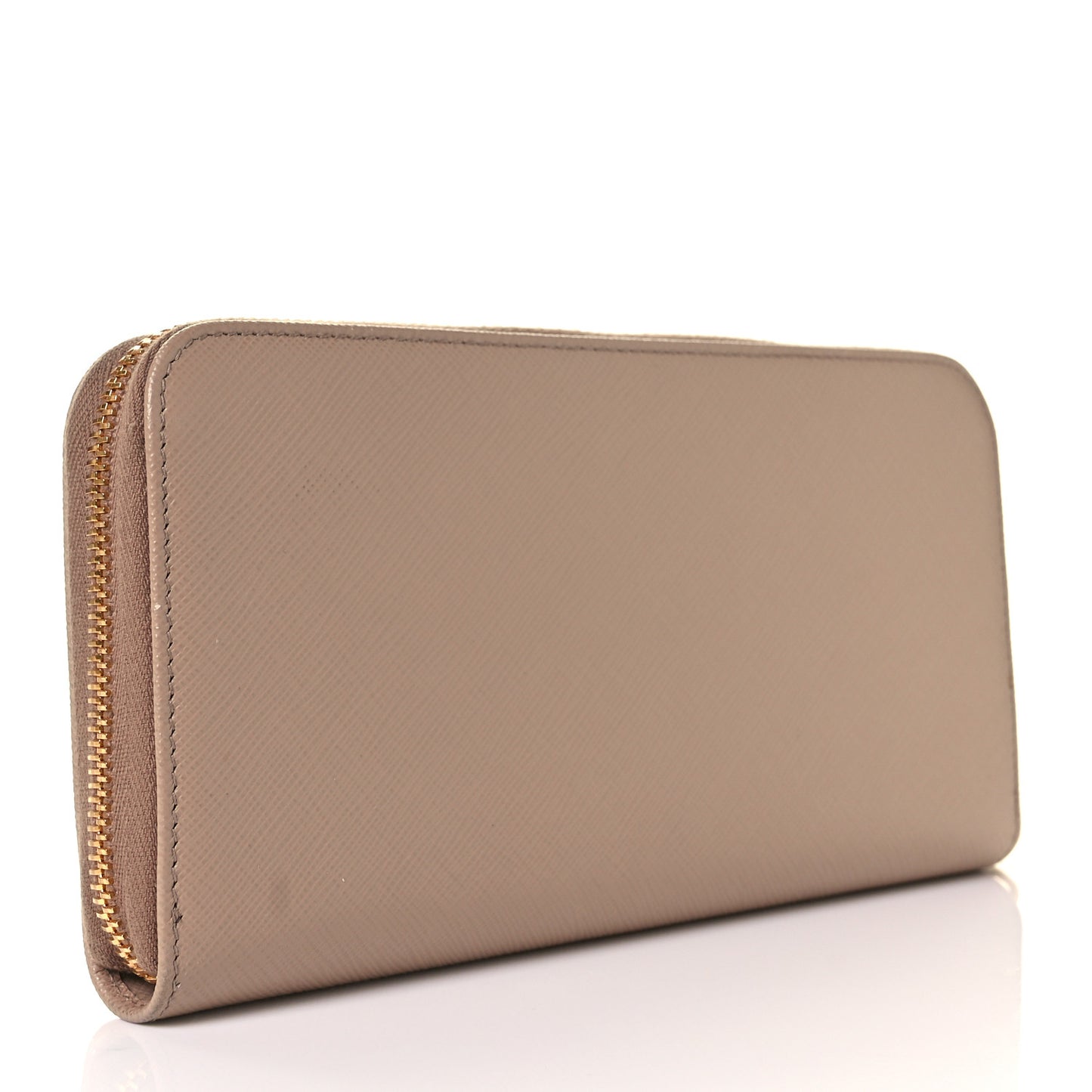 Saffiano Metal Zip Around Wallet Cammeo