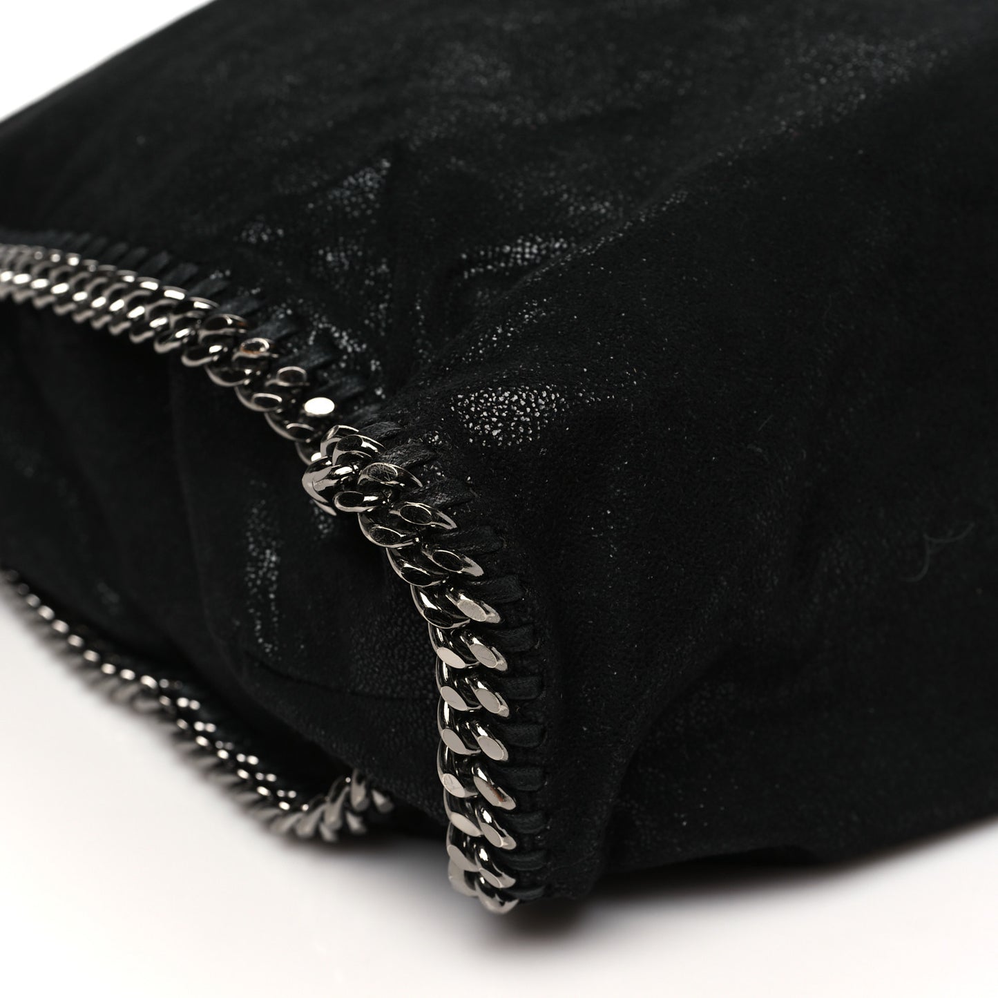 Metallic Shaggy Deer Falabella Tote Black