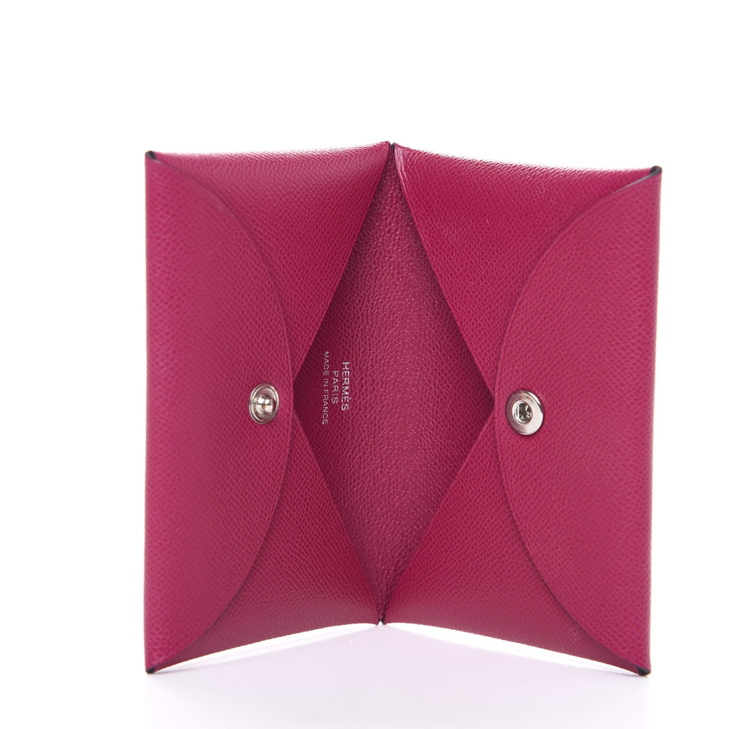 Epsom Calvi Card Case Rose Pourpre