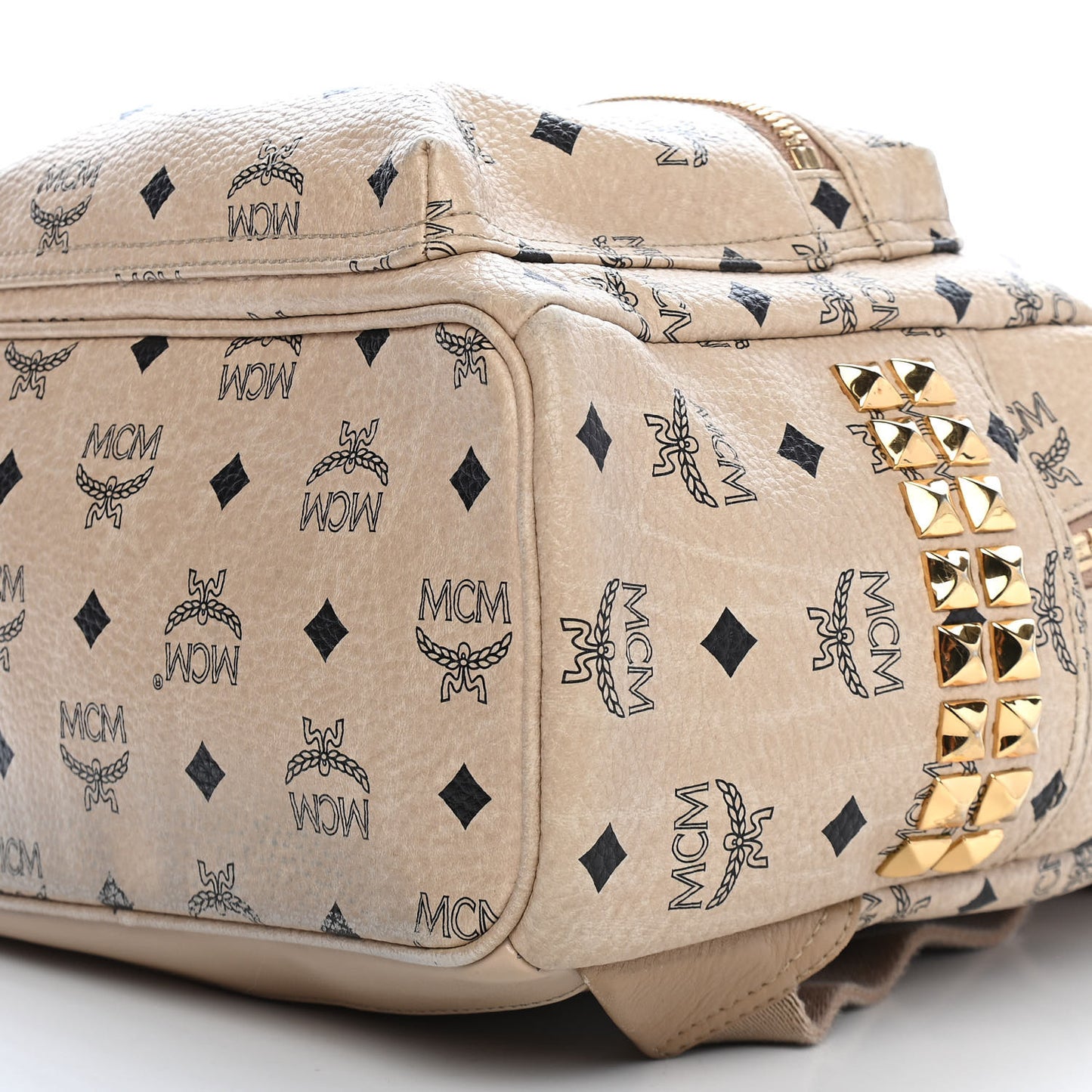 Visetos Small Side Stud Stark Backpack Beige