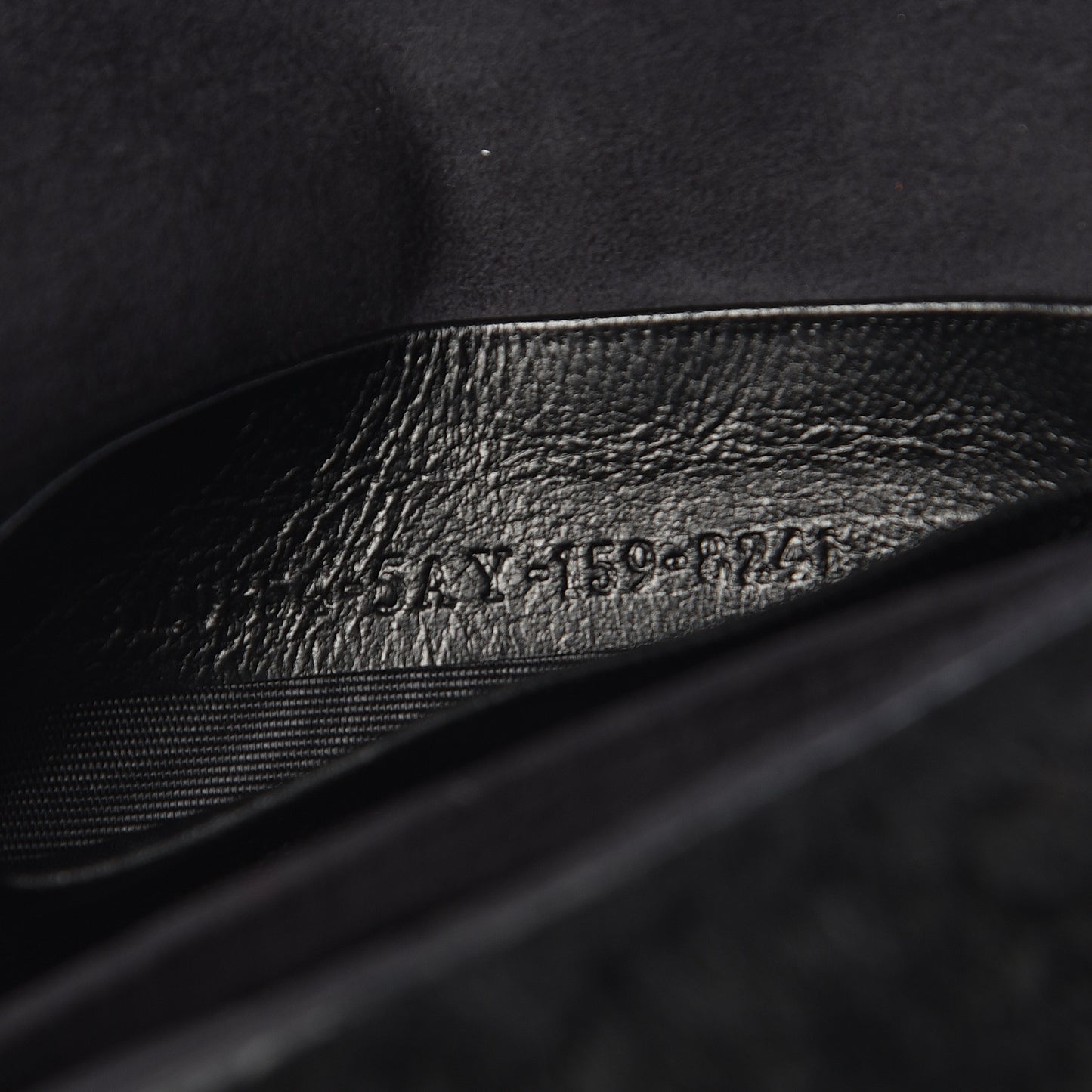 Shearling Shiny Nappa Micro Baguette Black