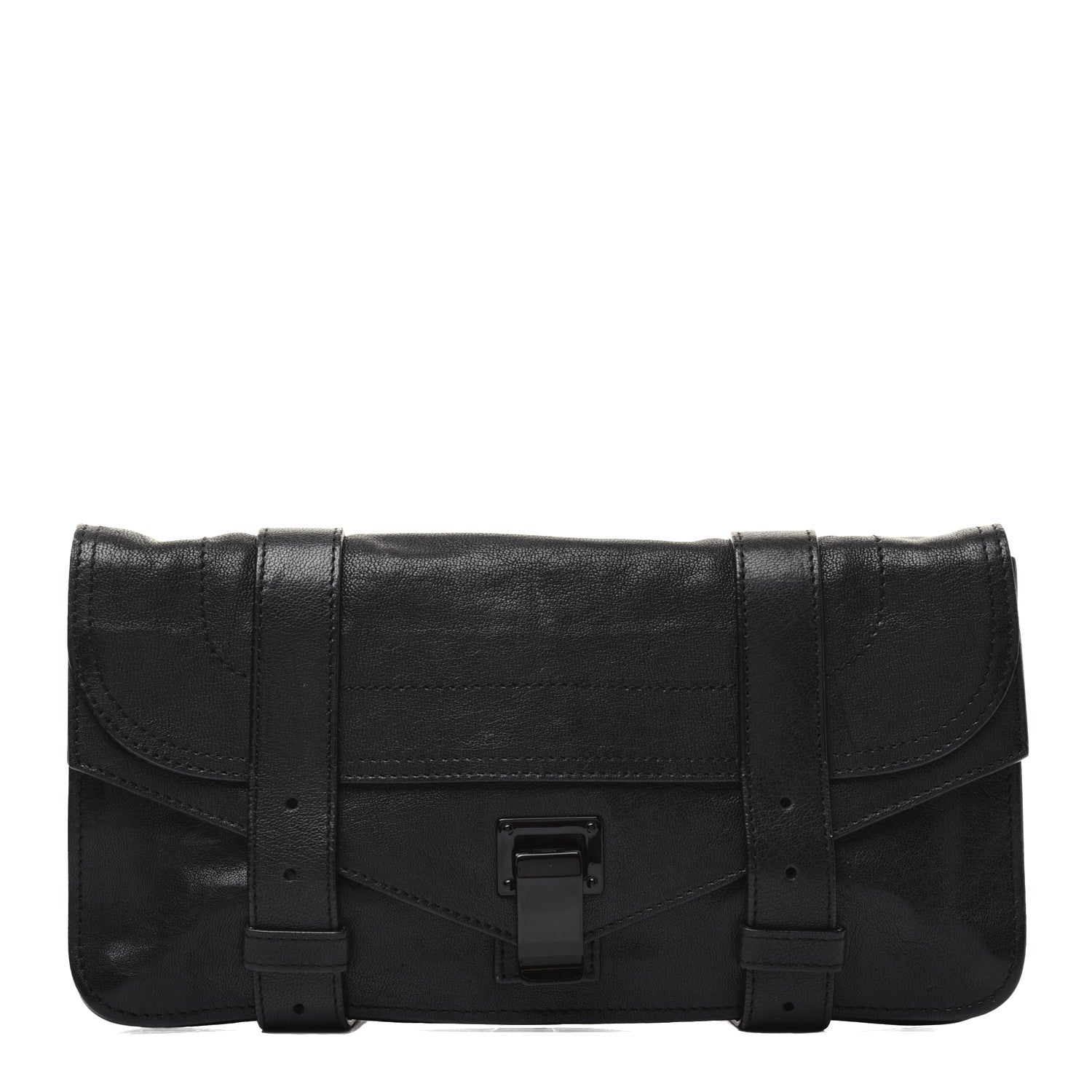 Proenza Schouler Lambskin PS1 Pochette Clutch Black 1 of 17