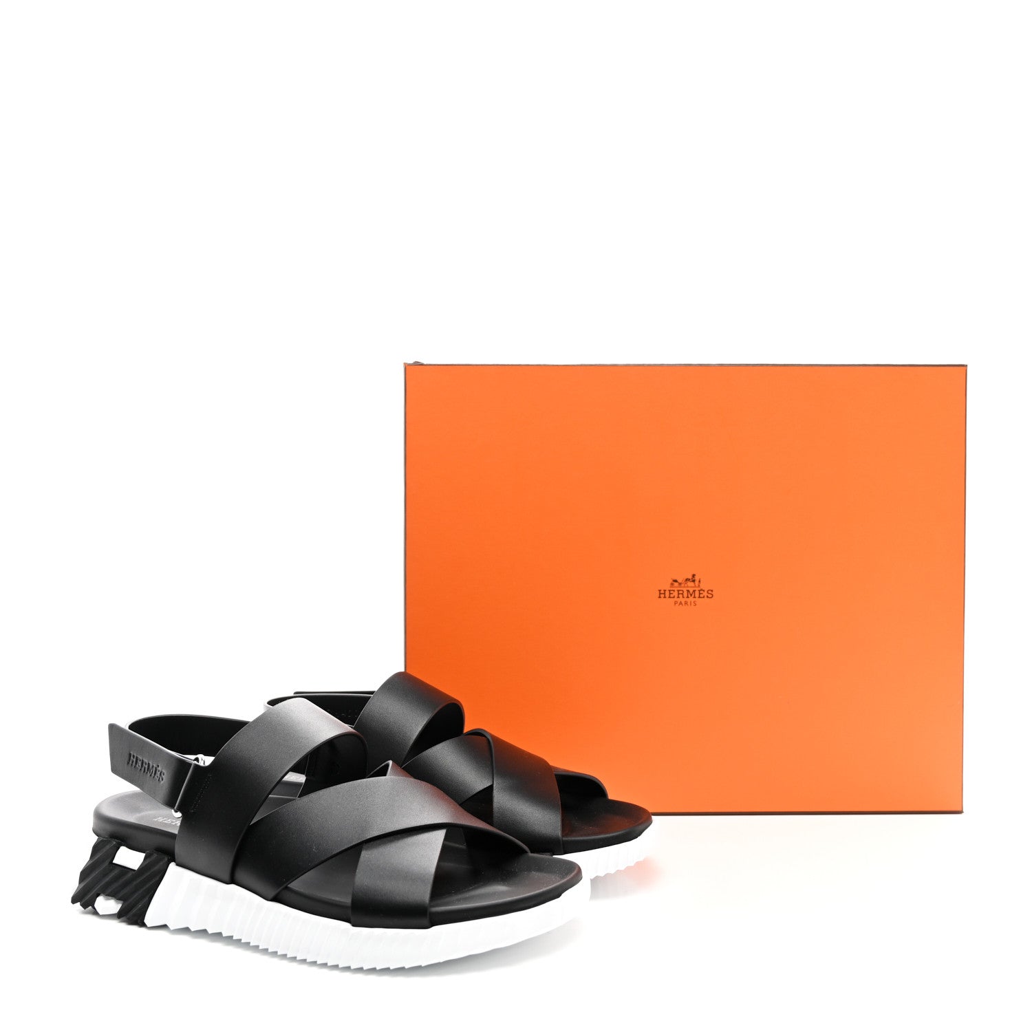 Hermes Calfskin Womens Electric Sandals 40 Black 9 of 9