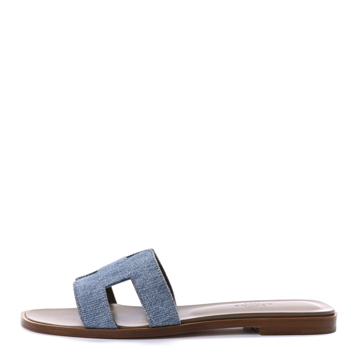 Denim Canvas Oran Sandals 36.5 Bleu Clair
