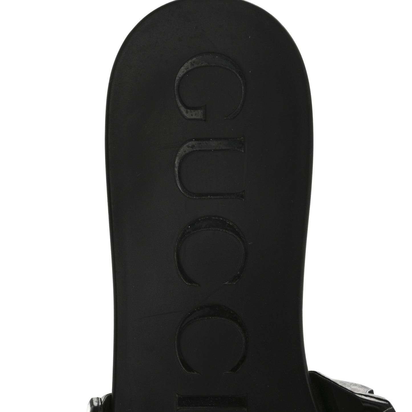 Rubber Womens Slide Sandals 38 Black