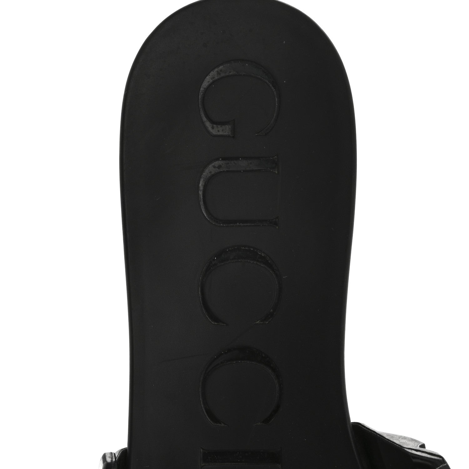 Gucci Rubber Womens Slide Sandals 38 Black 7 of 12