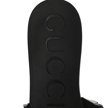 Gucci Rubber Womens Slide Sandals 38 Black 7 of 12