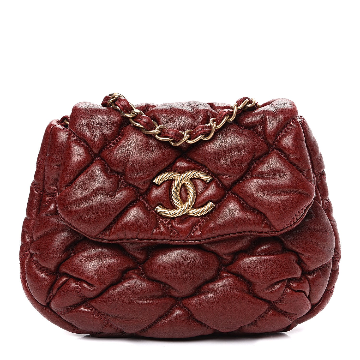 Chanel Lambskin Mini Bubble Quilt Flap Bordeaux 1 of 9