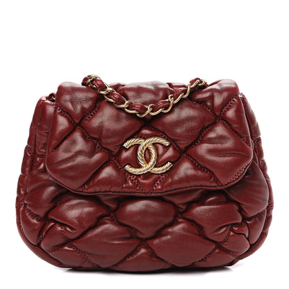 Chanel Lambskin Mini Bubble Quilt Flap Bordeaux 1 of 9