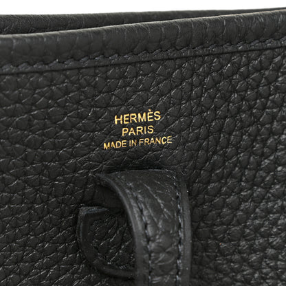 Hermes Taurillon Clemence Evelyne TPM Black 6 of 11