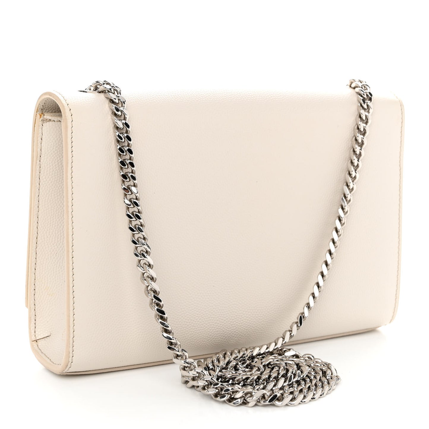 Grain De Poudre Medium Classic Monogram Kate Satchel Icy White