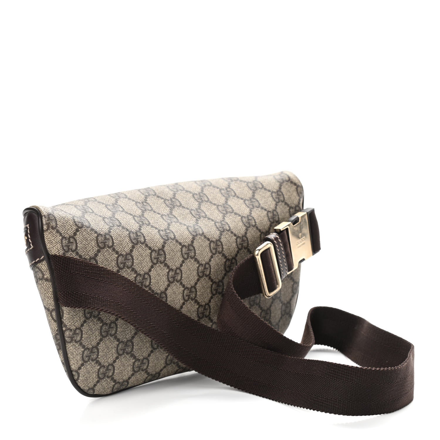 Gucci GG Supreme Monogram Belt Bag Dark Brown 3 of 10