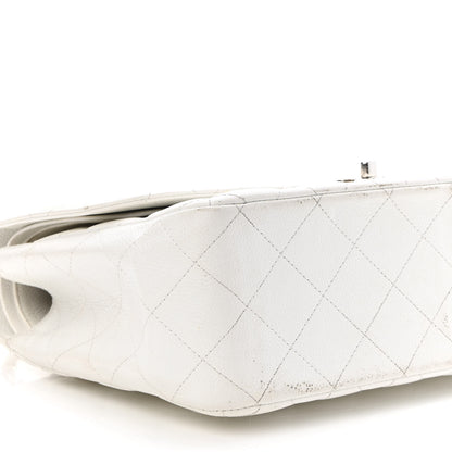 Chanel Caviar Quilted Jumbo Double Flap White 8 of 12