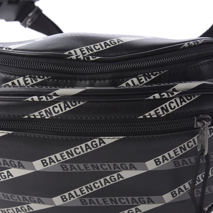 Balenciaga Smooth Calfskin Losange Monogram Explorer Belt Bag Black Grey 10 of 10