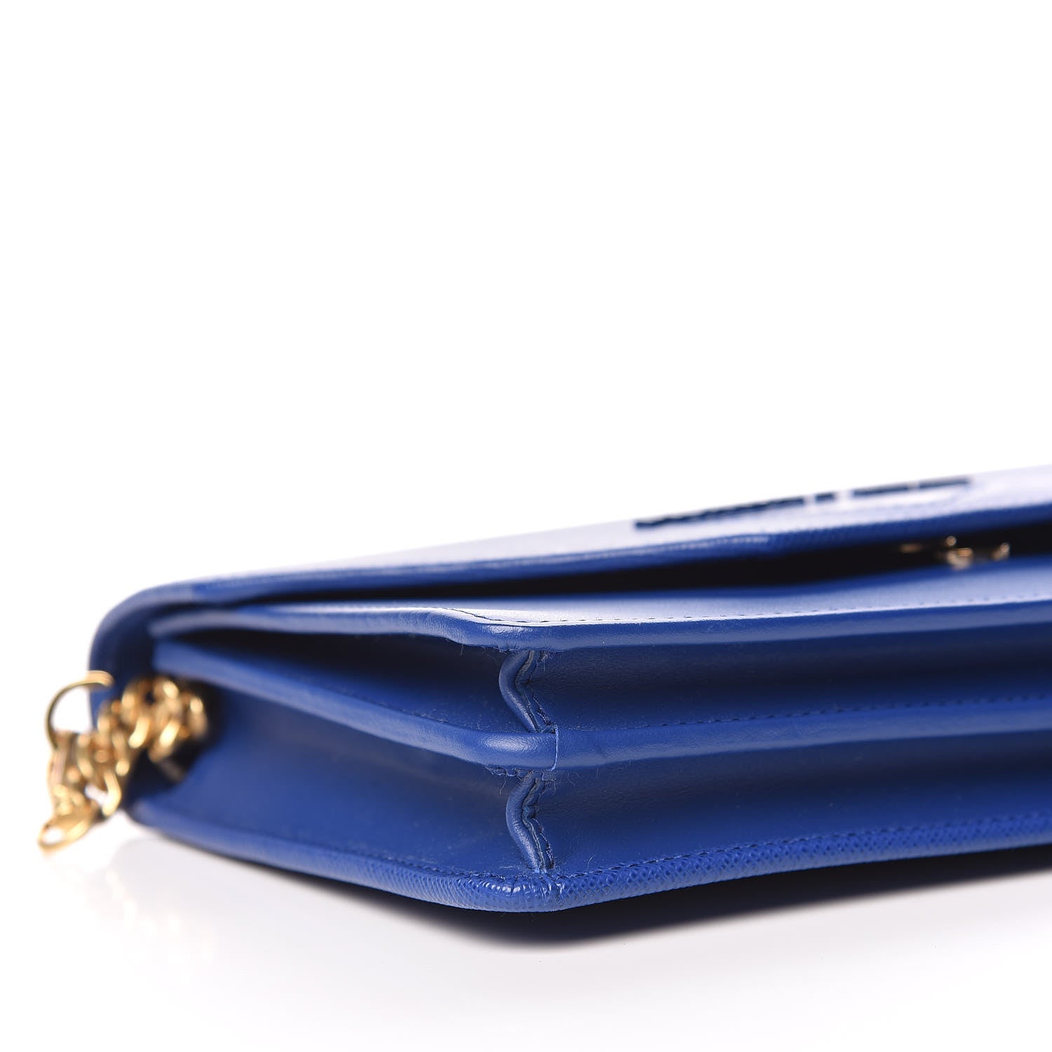 Prada Saffiano City Calfskin Chain Wallet Royal 7 of 9