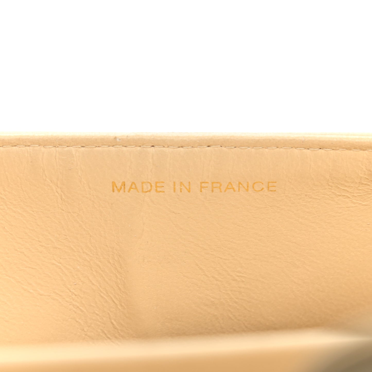 Lambskin Quilted Small Double Flap Beige