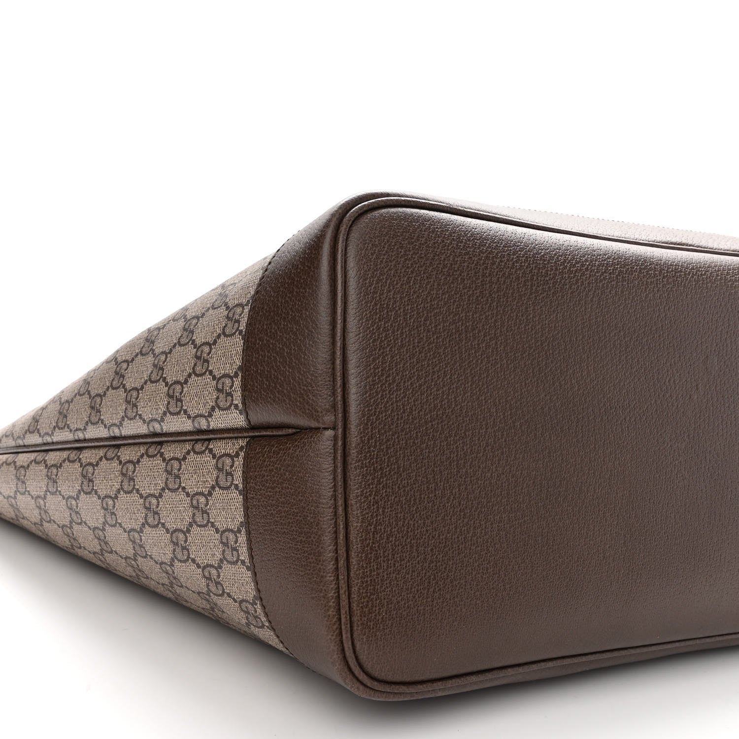 Gucci GG Supreme Monogram Textured Dollar Calfskin Web Large Ophidia Tote Beige Ebony New Acero 10 of 11