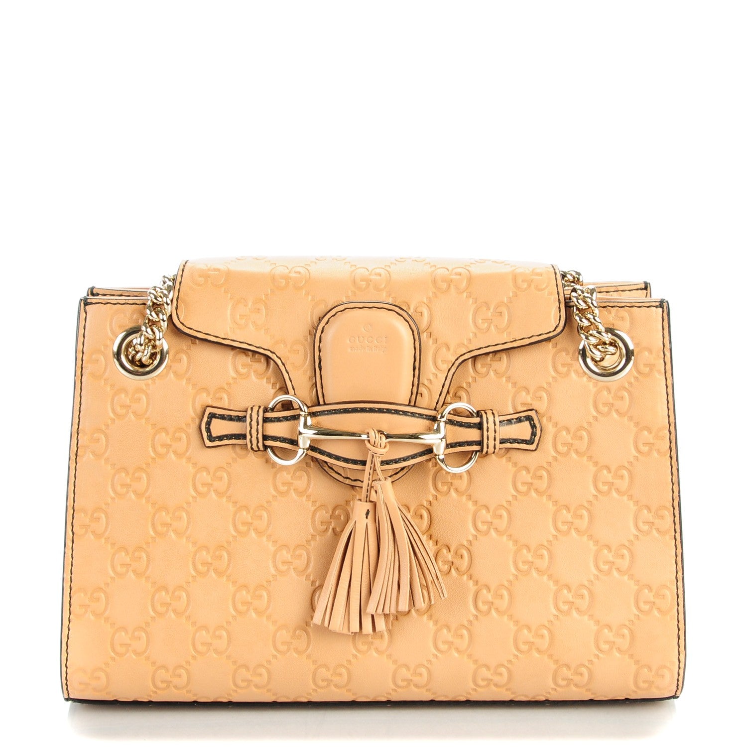 Gucci Guccissima Small Emily Chain Shoulder Bag Camelia 1 of 7