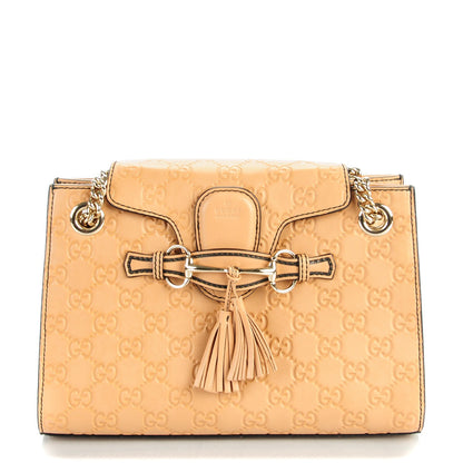 Gucci Guccissima Small Emily Chain Shoulder Bag Camelia 1 of 7