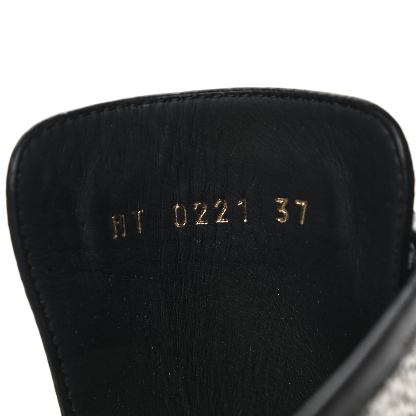 Calfskin Technical Fabric D-Major Ankle Boots 37 Black White
