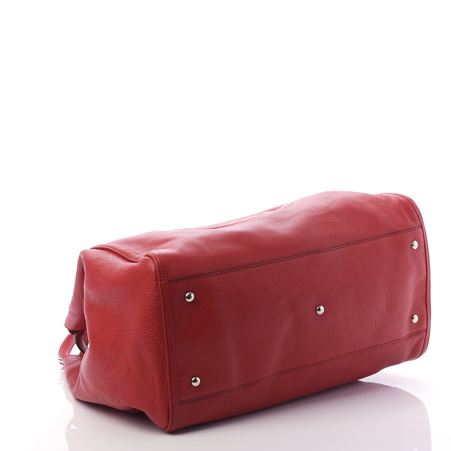 Gucci Pebbled Calfskin Large Soho Shoulder Bag Red 4 of 10