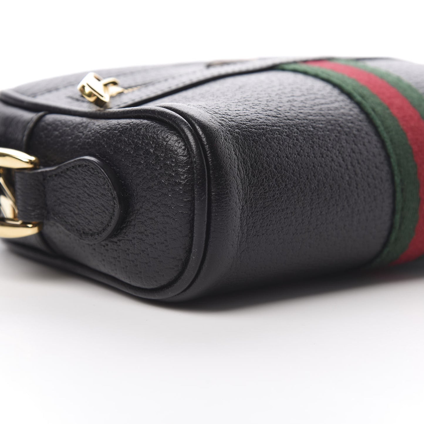 Calfskin Web Mini Ophidia Shoulder Bag Black