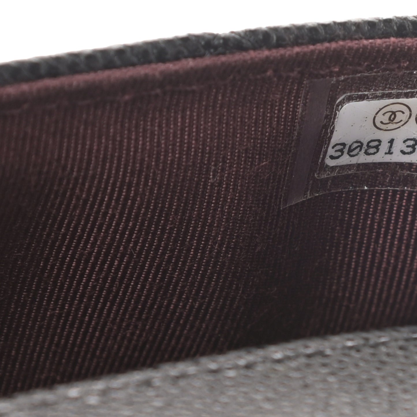 Caviar Quilted Glasses Case With Chain Black