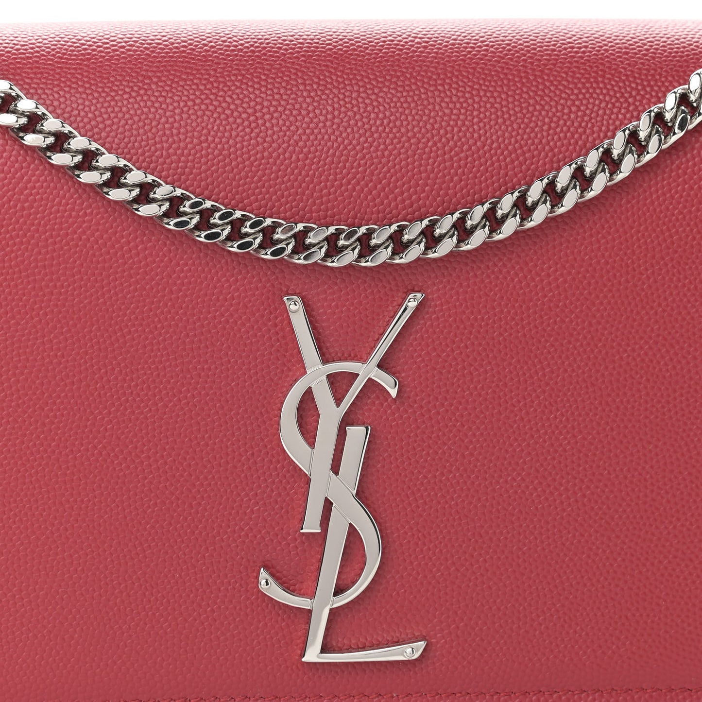 Grain De Poudre Medium Monogram Kate Satchel Red