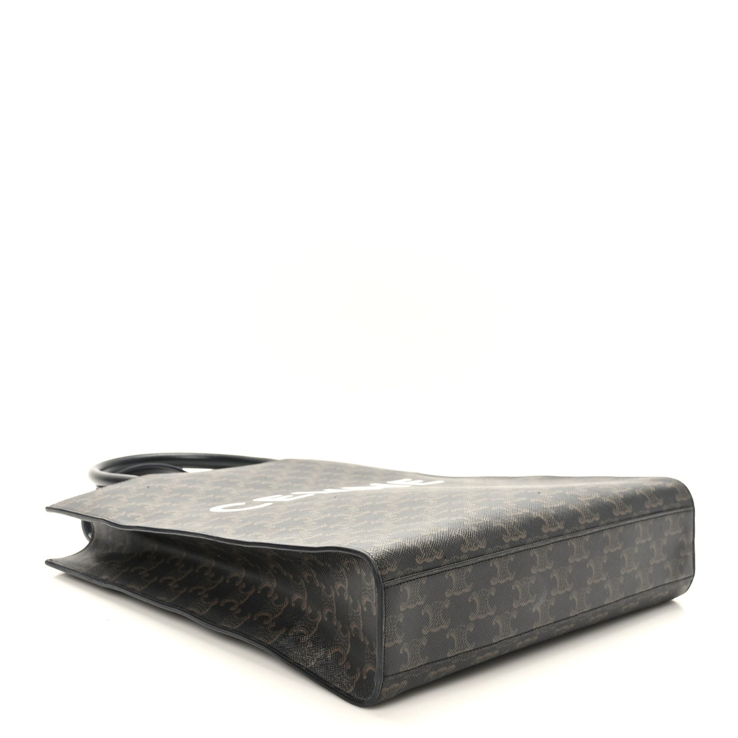 Triomphe Canvas Calfskin Medium Vertical Cabas Black