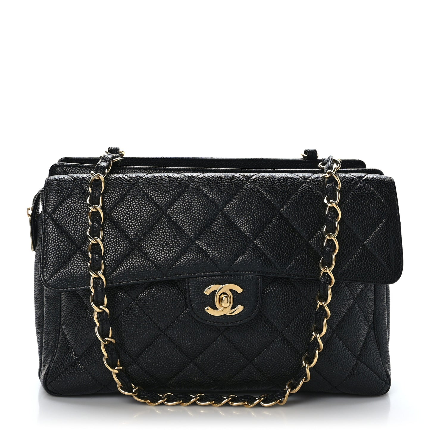 Caviar Quilted Camera Case Black
