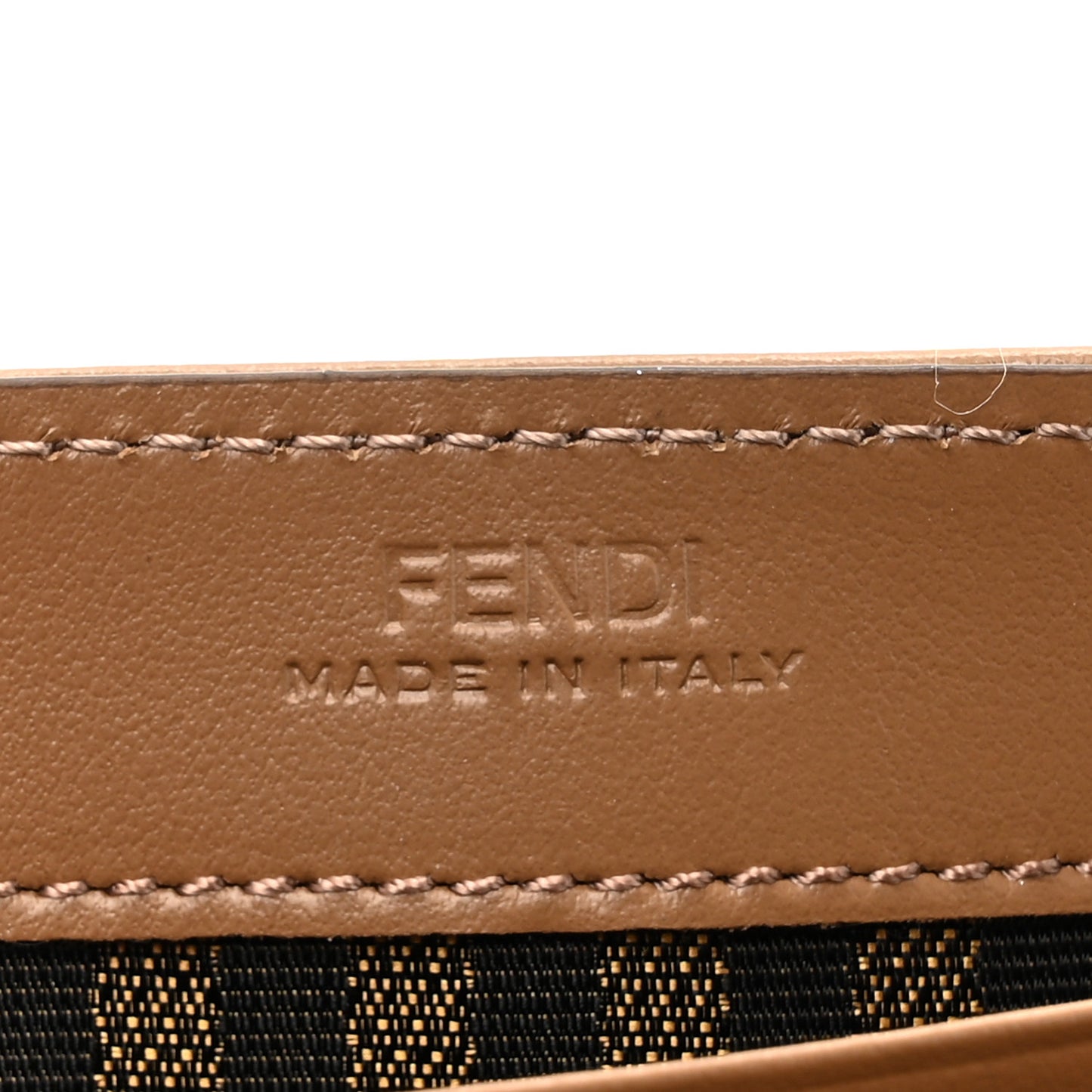 Fabric Jacquard FF 1974 Continental Wallet On Chain Tobacco Moro