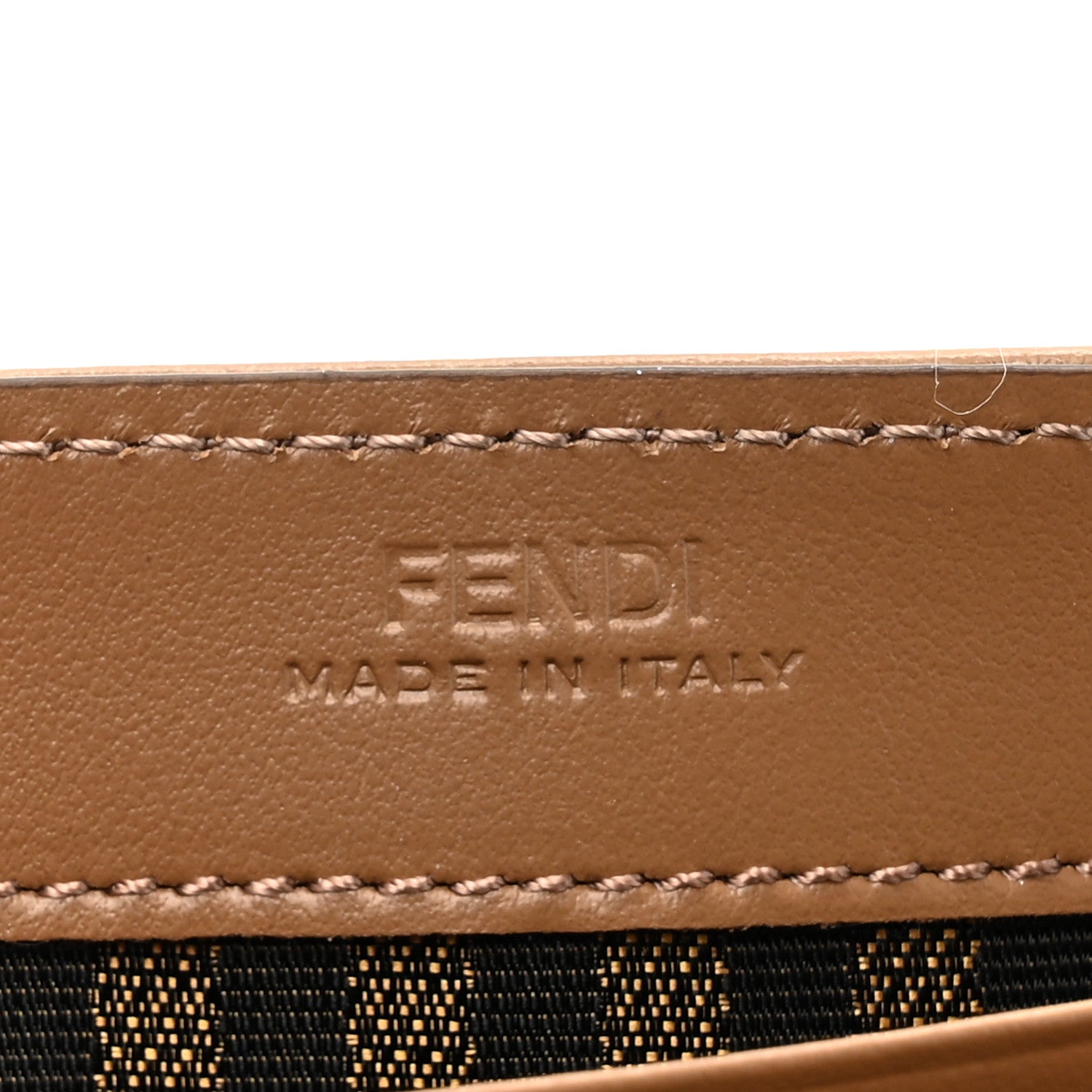 Fendi Fabric Jacquard FF 1974 Continental Wallet On Chain Tobacco Moro 7 of 13