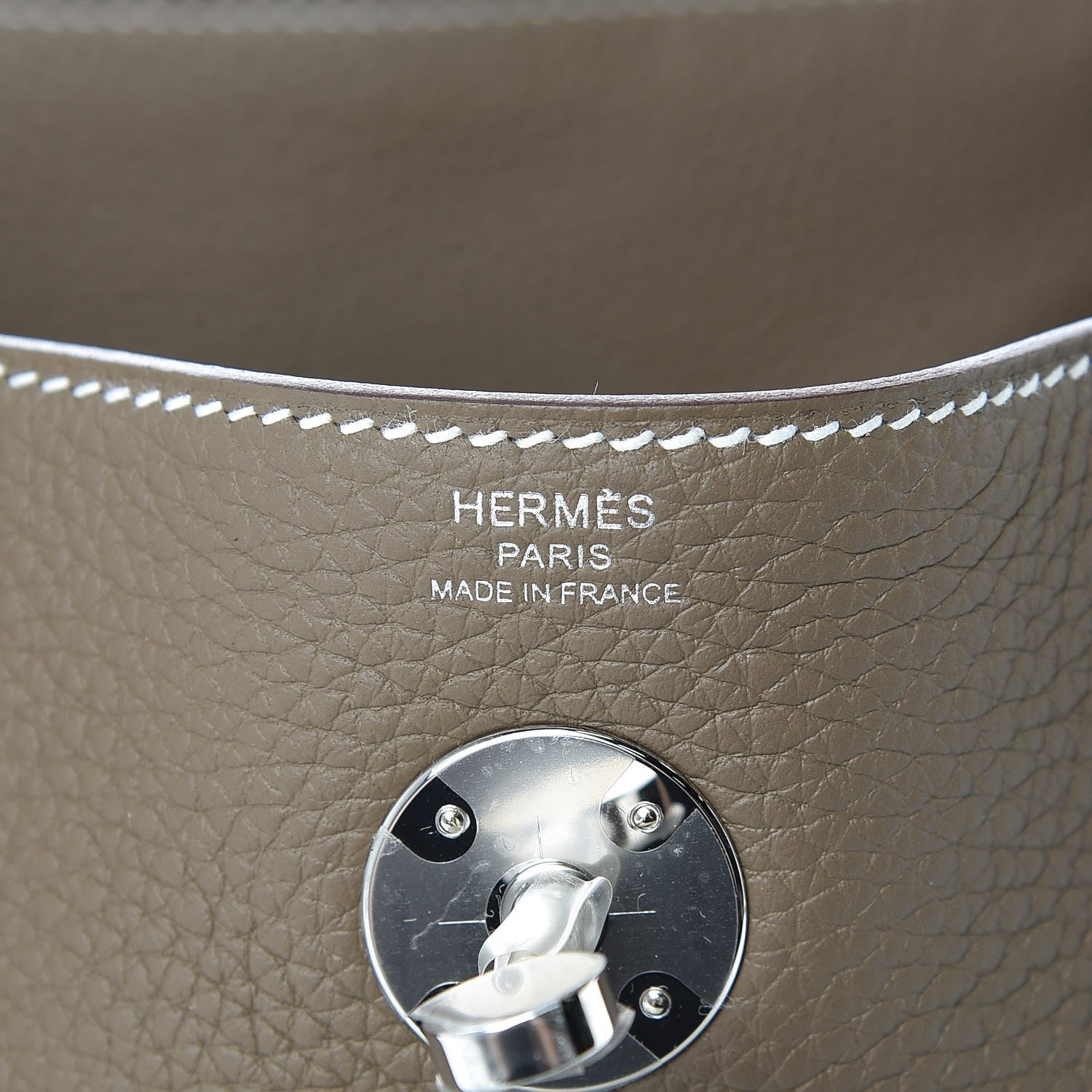 Hermes Taurillon Clemence Lindy 26 Etoupe 6 of 10